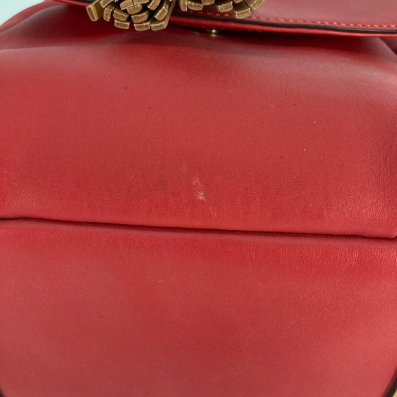 Dooney & Bourke, large, red, brown leather shoulder bag - Picture 8 of 16